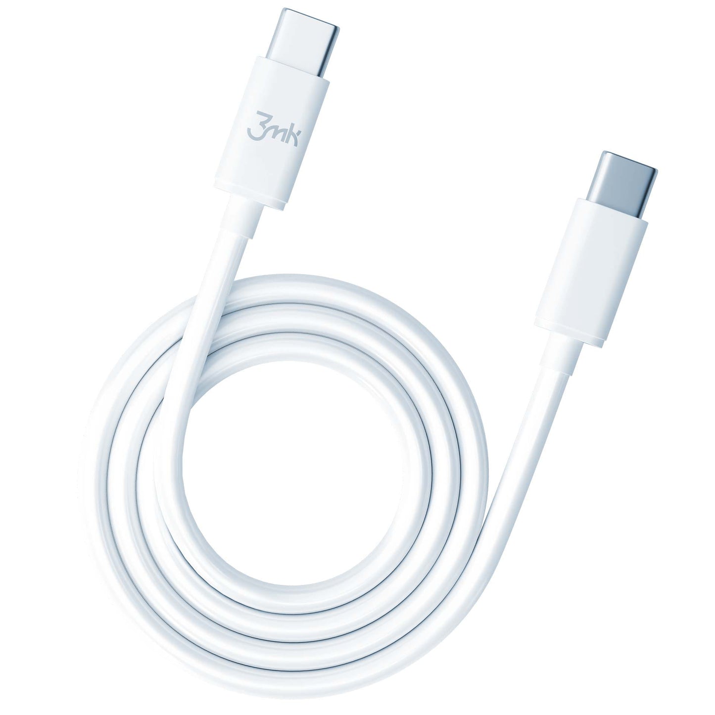 USB-C Data- og Opladningskabel - USB-C 3MK Hyper, 100W, 2m, Hvid
