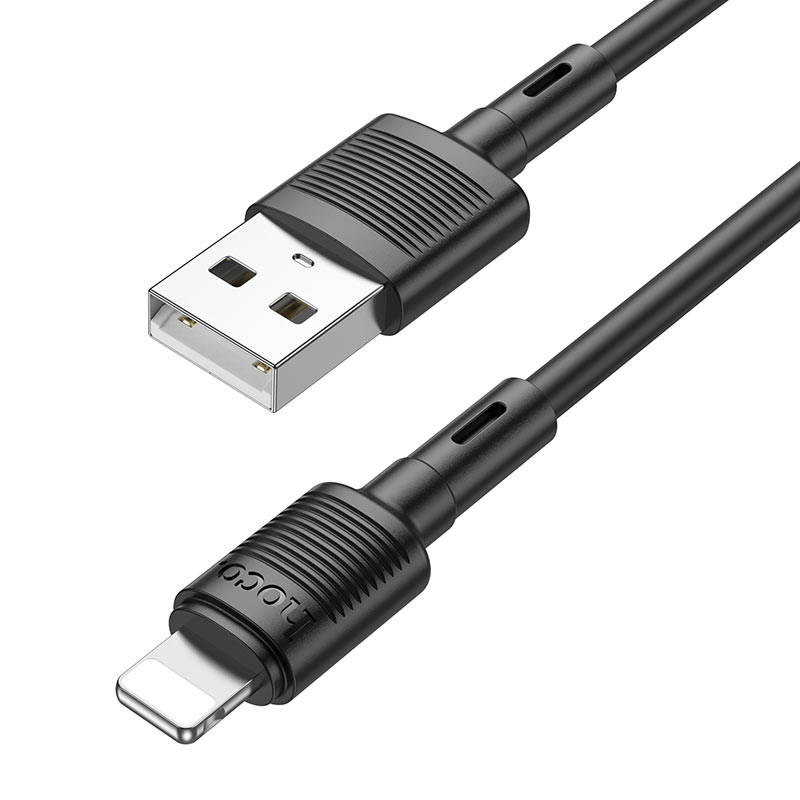 Data- og opladningskabel USB-A - Lightning HOCO X83 Victory, 18W, 1m, Sort