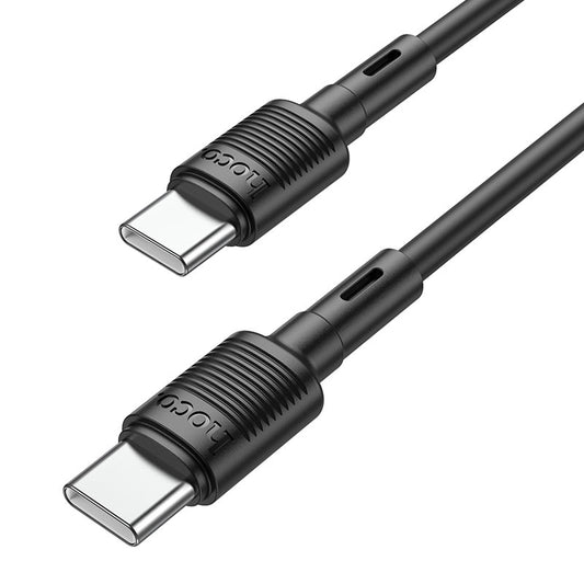 USB-C data- og opladningskabel - USB-C HOCO X83 Victory USB-C, 60W, 1m, sort