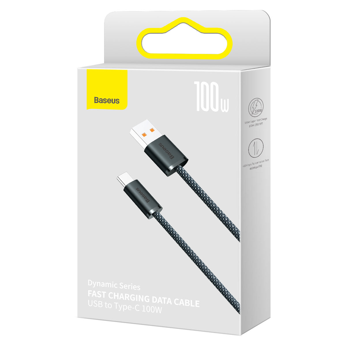 Data- og opladningskabel USB-A - USB-C Baseus Dynamic Series, 100W, 1m, grå CALD000616
