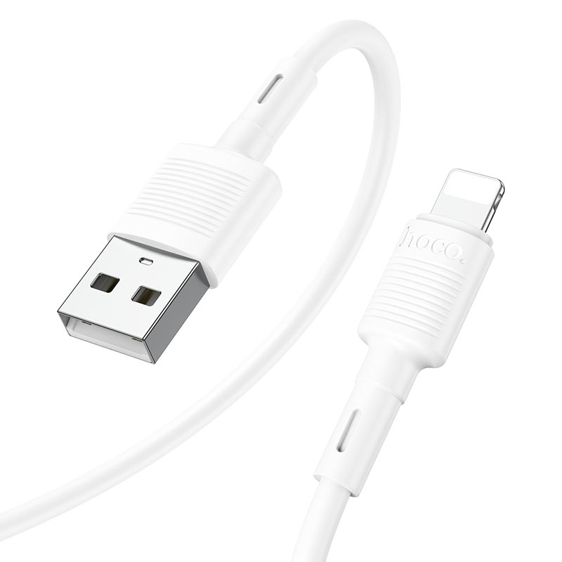 Data- og opladningskabel USB-A - Lightning HOCO X83 Victory, 18W, 1m, Hvid