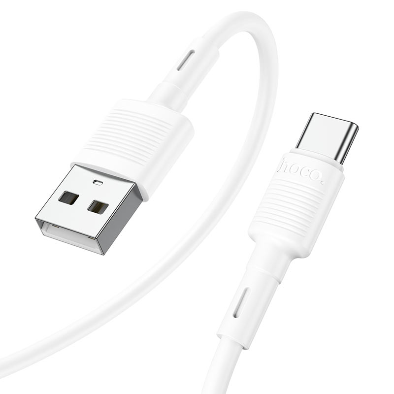 Data- og opladningskabel USB-A - USB-C HOCO X83 Victory, 20W, 1m, Hvid