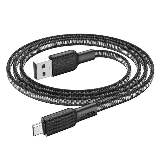 HOCO X69 USB-A - microUSB data- og opladningskabel, 18W, 1m, sort