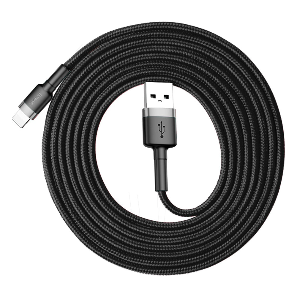 Data- og opladningskabel USB-A - Lightning Baseus Cafule, 18W, 2m, Grå CALKLF-CG1
