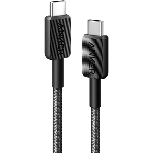 USB-C data- og opladningskabel - USB-C Anker 322, 60W, 1,8 m, sort A81F6G11
