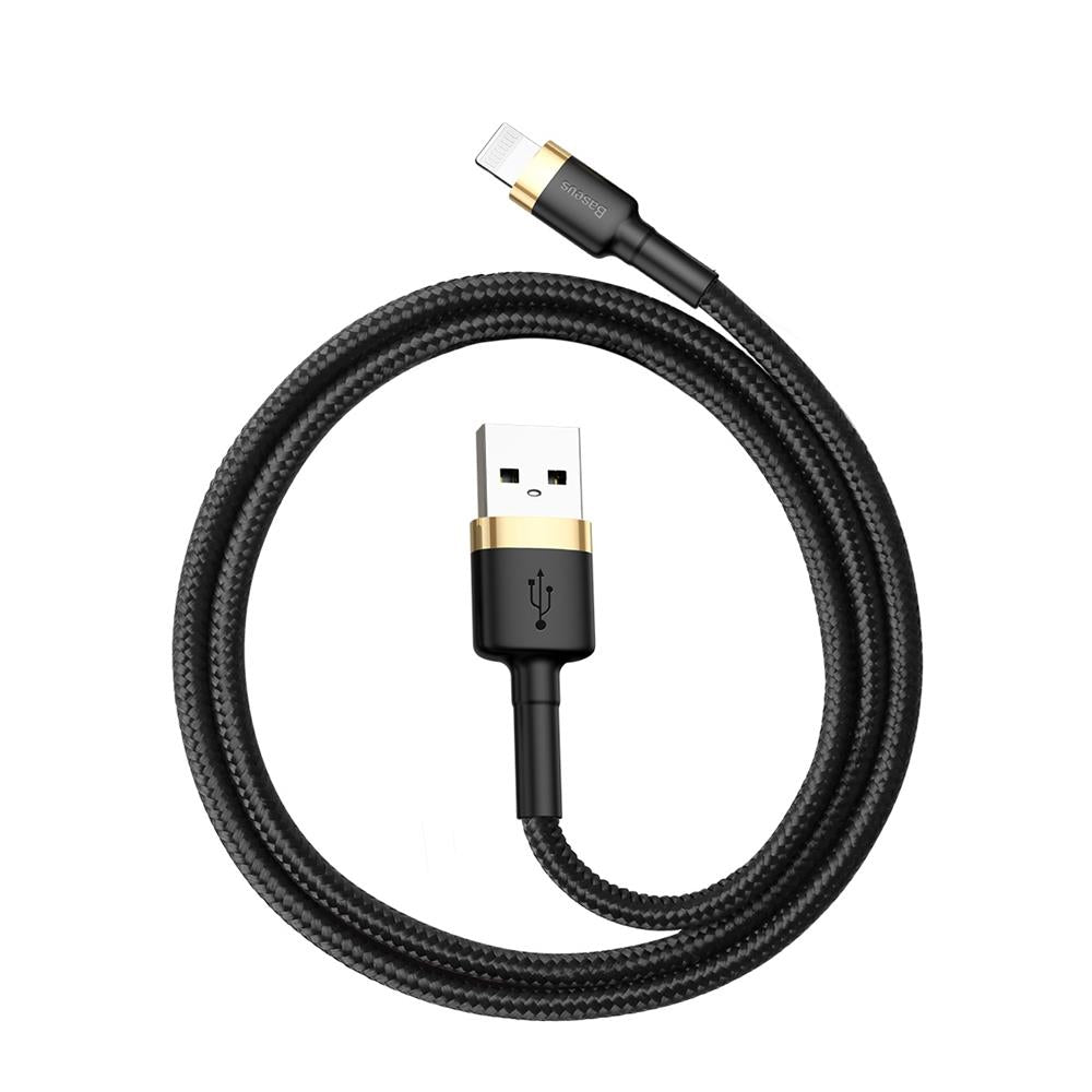 USB-A til Lightning data- og opladningskabel Baseus Cafule, 18W, 1m, Guld CALKLF-BV1
