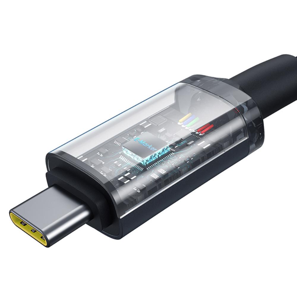 Data- og opladningskabel USB-C - USB-C Baseus Crystal Shine Series, 100W, 1,5m, Sort P10318204111-00