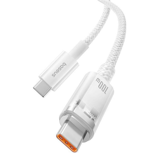 Data- og opladningskabel USB-C - USB-C Baseus Explorer, 100W, 2m, Hvid P10319703221-01