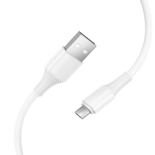 Data- og opladningskabel USB-A - microUSB HOCO X120, 18W, 1m, Hvid