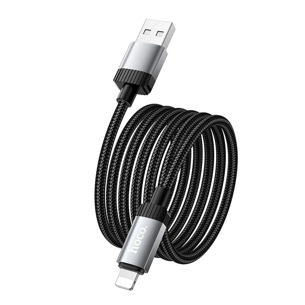 Data- og opladningskabel USB-A - Lightning HOCO X117, 18W, 1m, Sort