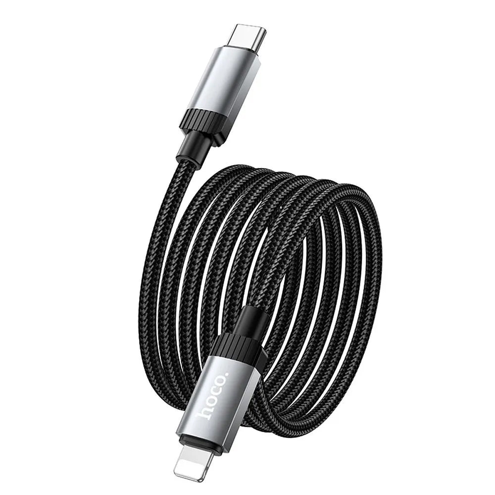 USB-C til Lightning data- og opladningskabel HOCO X117, 27W, 1m, sort