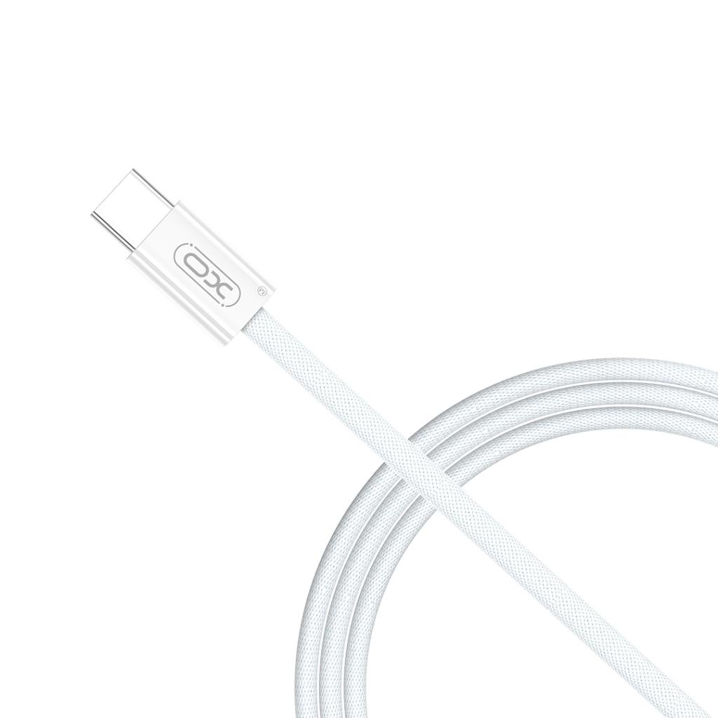 Data- og opladningskabel USB-C - USB-C XO Design NB-Q260B, 60W, 1,5m, Hvid