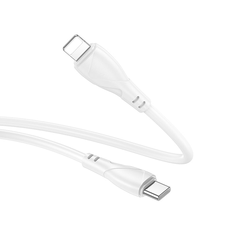 Data- og opladningskabel USB-C - Lightning Borofone BX121 Energy, 27W, 1m, Hvid