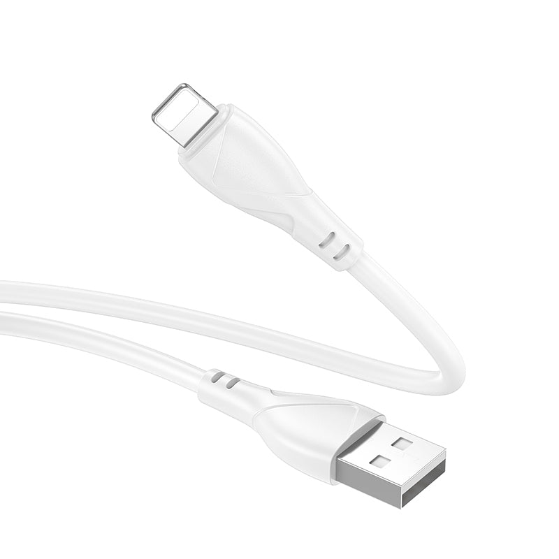 Data- og opladningskabel USB-A - Lightning Borofone BX121 Energy, 18W, 1m, Hvid