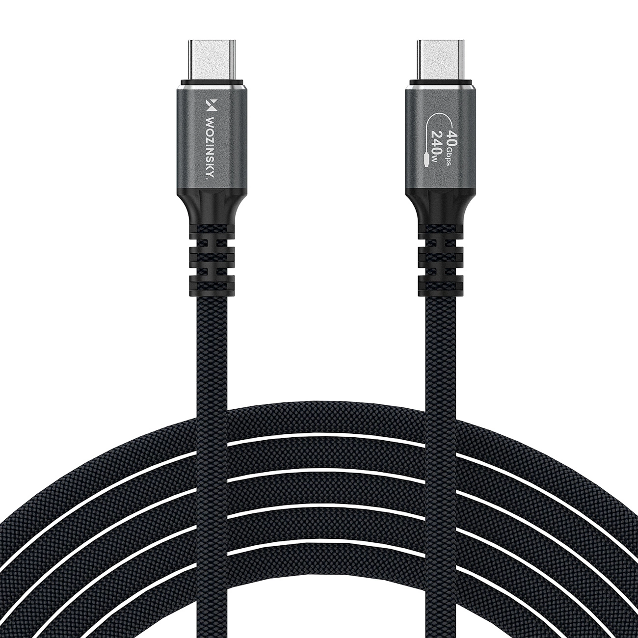 USB-C Data- og Opladningskabel - USB-C WZK WPS-UY42S, 240W, 2m, Sort