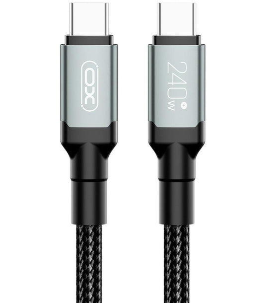 USB-C Data- og Opladningskabel - USB-C XO Design NB-Q264A, 240W, 1m, Sort
