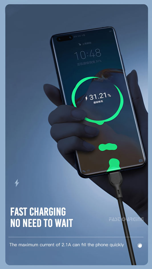 USB-A - USB-C data- og opladningskabel XO Design NB200, 10W, 1m, Sort