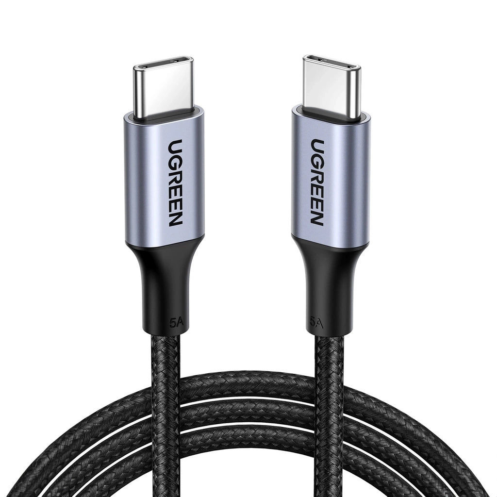 Data- og opladningskabel USB-C - USB-C UGREEN US316, 100W, 0,5m, Grå