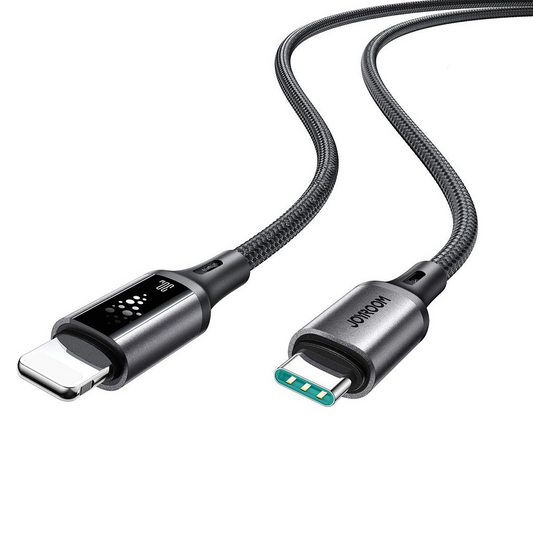 Data- og opladningskabel USB-C - Lightning Joyroom S-A60 StarTalk, 30W, 1.2m, Sort