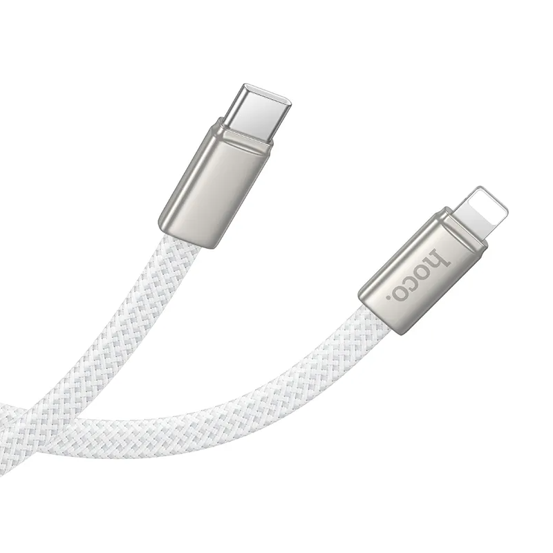 Data- og opladningskabel USB-C - Lightning HOCO X125, 30W, 1m, Hvid