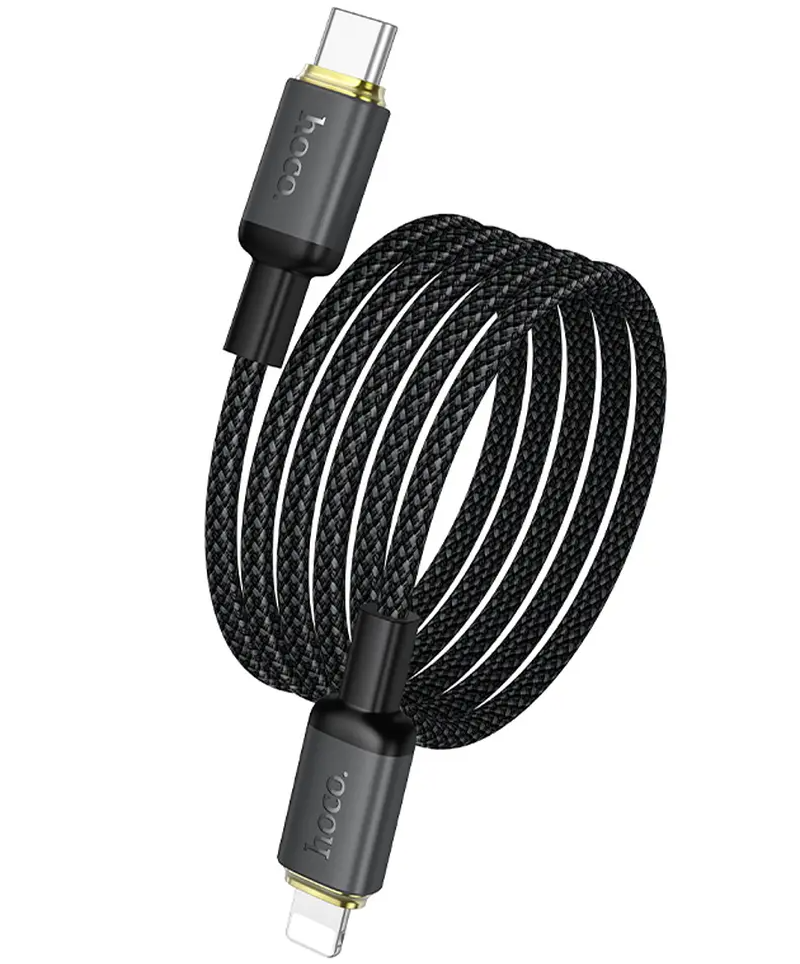 USB-C til Lightning data- og opladningskabel HOCO X128 Benefit, 30W, 1m, sort