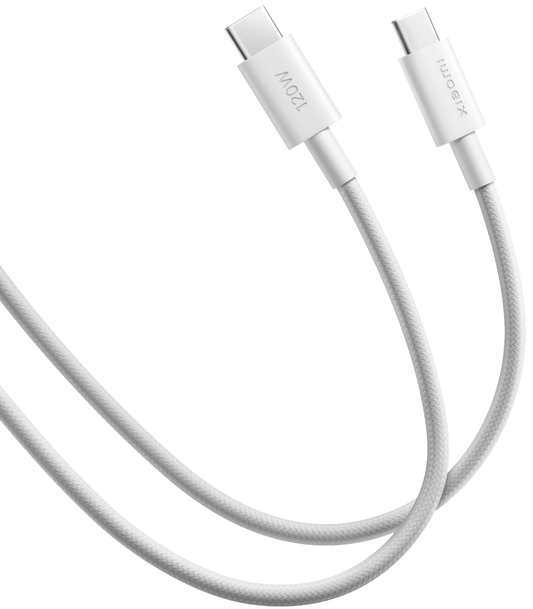 USB-C Data- og Opladningskabel - USB-C Xiaomi, 120W, 2m, Hvid BHR087AGL