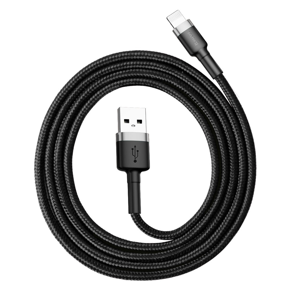Data- og opladningskabel USB-A - Lightning Baseus Cafule, 18W, 1m, grå CALKLF-BG1