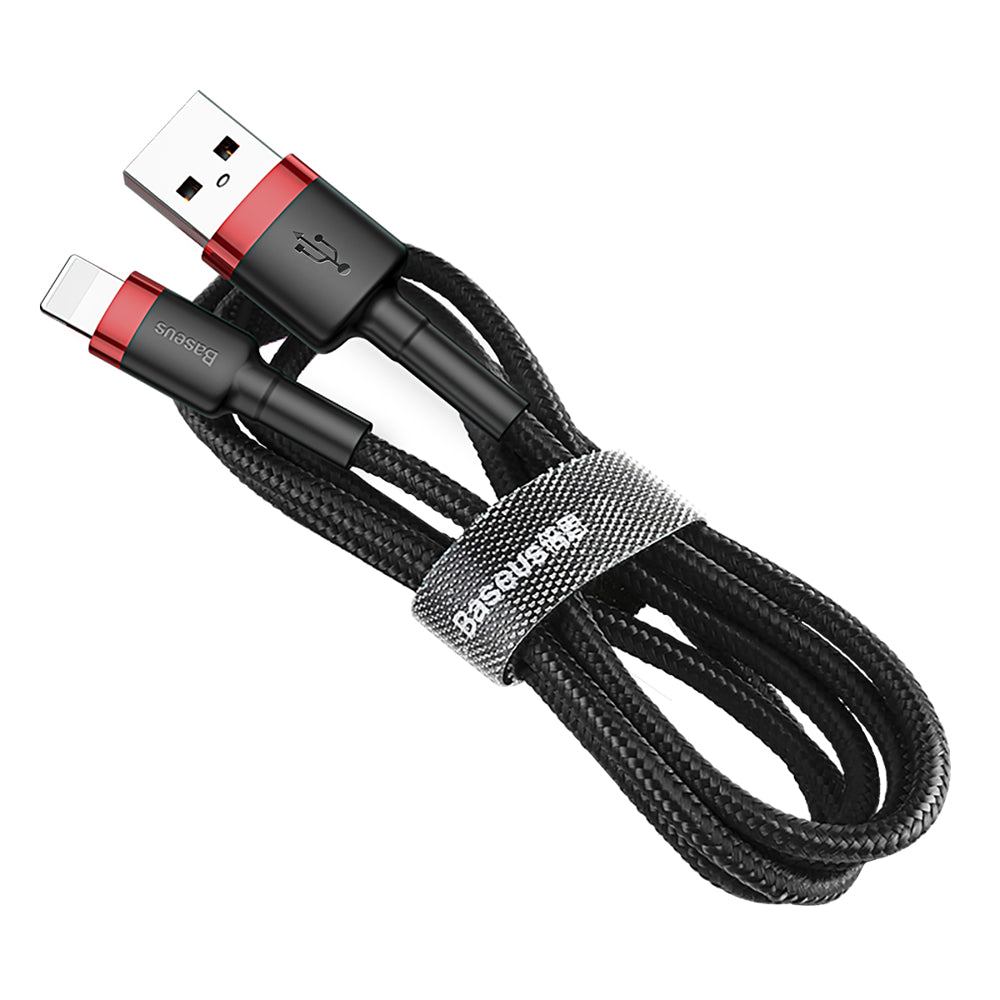 Data- og opladningskabel USB-A - Lightning Baseus Cafule, 18W, 1m, sort CALKLF-B19