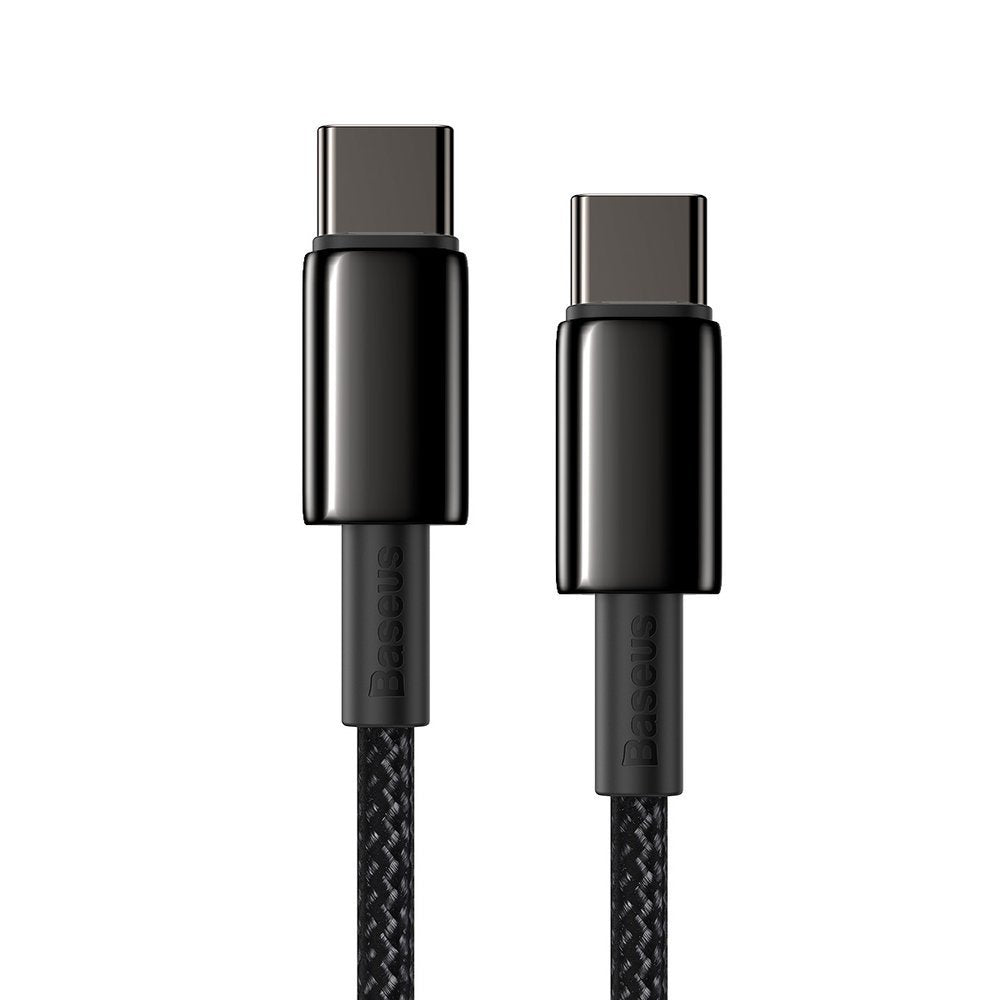 USB-C data- og opladningskabel - USB-C Baseus Tungsten Baseus Tungsten Gold, 100W, 1m, sort CATWJ-01 CATWJ-01