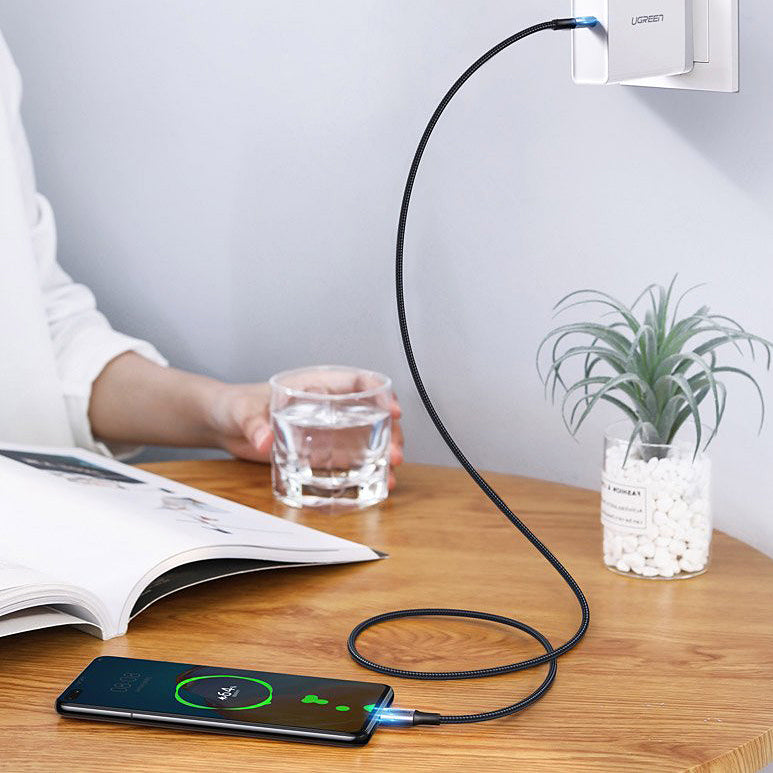 USB-C Data- og Opladningskabel - USB-C UGREEN US316, 100W, 2m, Grå