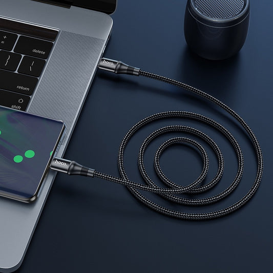 USB-C data- og opladningskabel - USB-C HOCO X50, 100W, 1m, sort