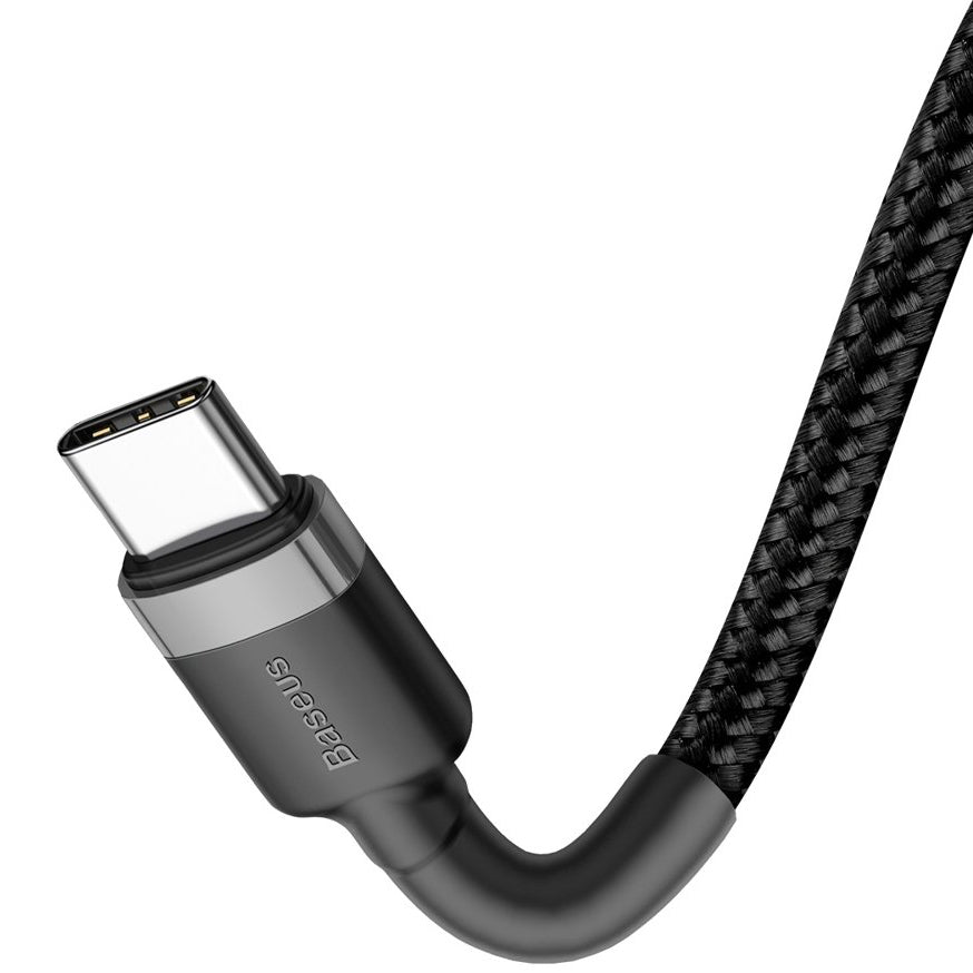 USB-C Data- og Opladningskabel - USB-C Baseus Cafule, 60W, 2m, Sort CATKLF-HG1