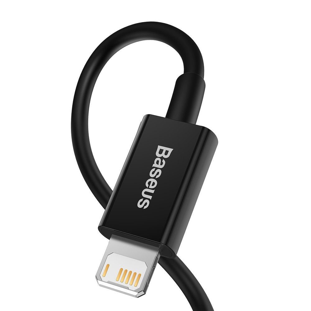 USB-A til Lightning data- og opladningskabel Baseus Superior Series, 20W, 2m, sort CALYS-C01
