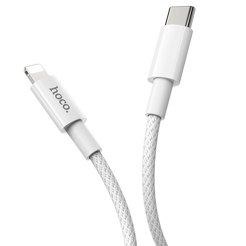 Data- og opladningskabel USB-C - Lightning HOCO X56, 20W, 1m, Hvid