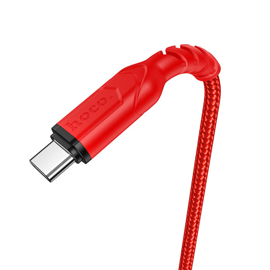 Data- og opladningskabel USB-A - USB-C HOCO X59 Victory, 18W, 1m, Rød