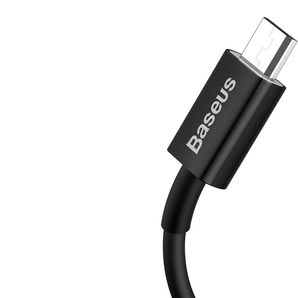 Baseus Superior Series USB-A til microUSB data- og opladningskabel, 18W, 2m, sort CAMYS-A01
