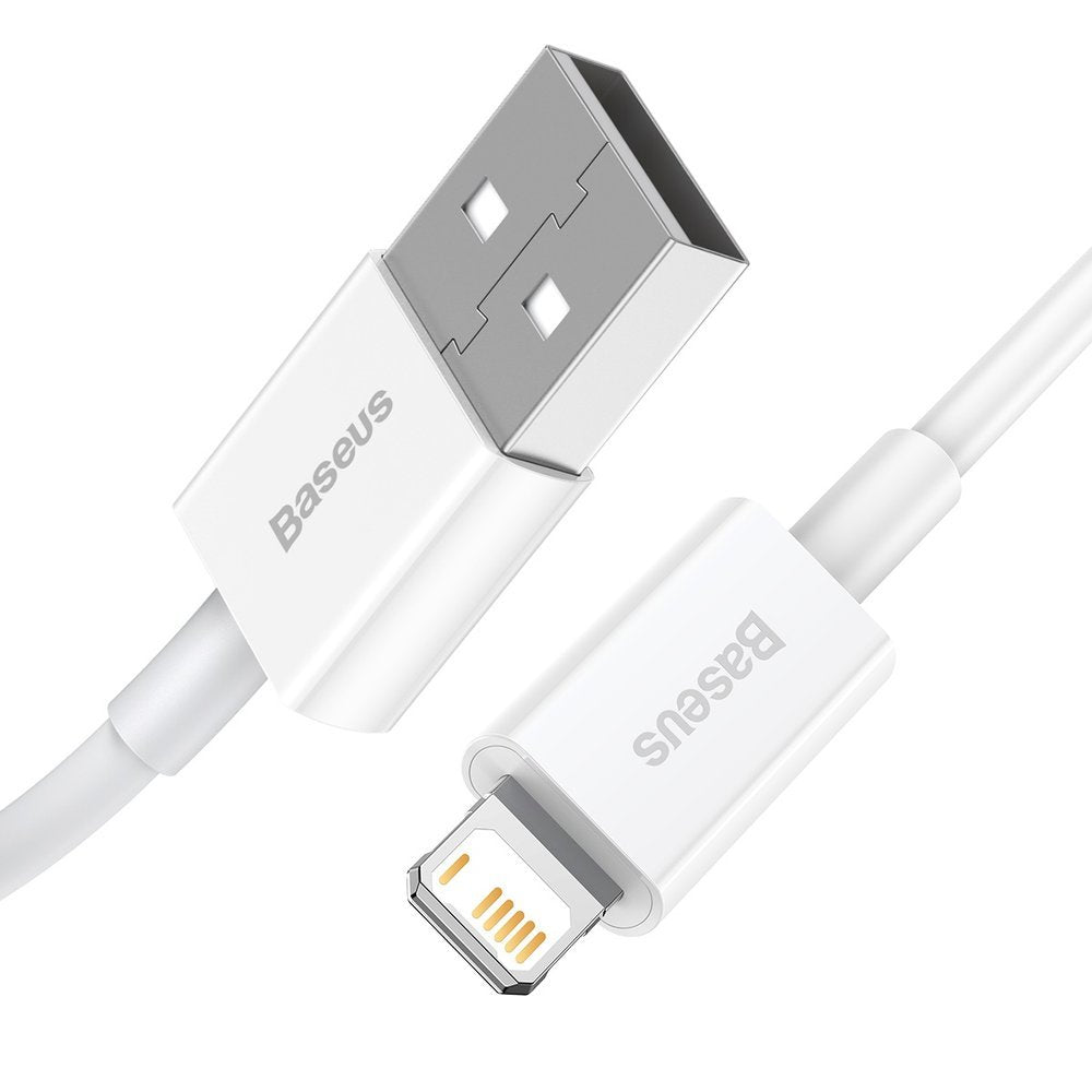 USB-A til Lightning data- og opladningskabel Baseus Superior Series, 20W, 1m, hvid CALYS-A02