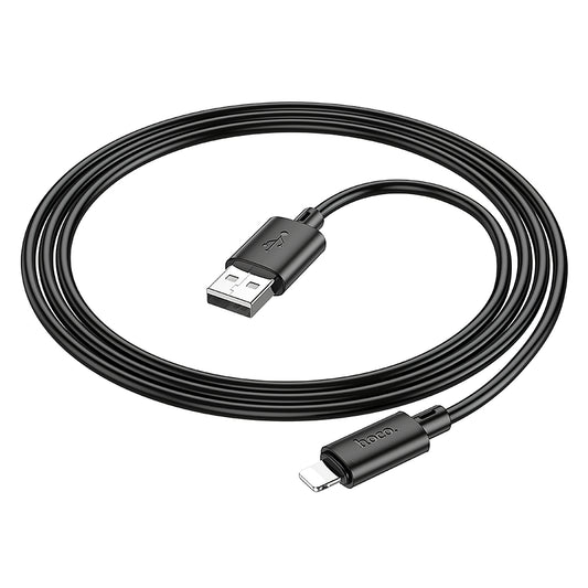 Data- og opladningskabel USB-A - Lightning HOCO X88, 18W, 1m, sort