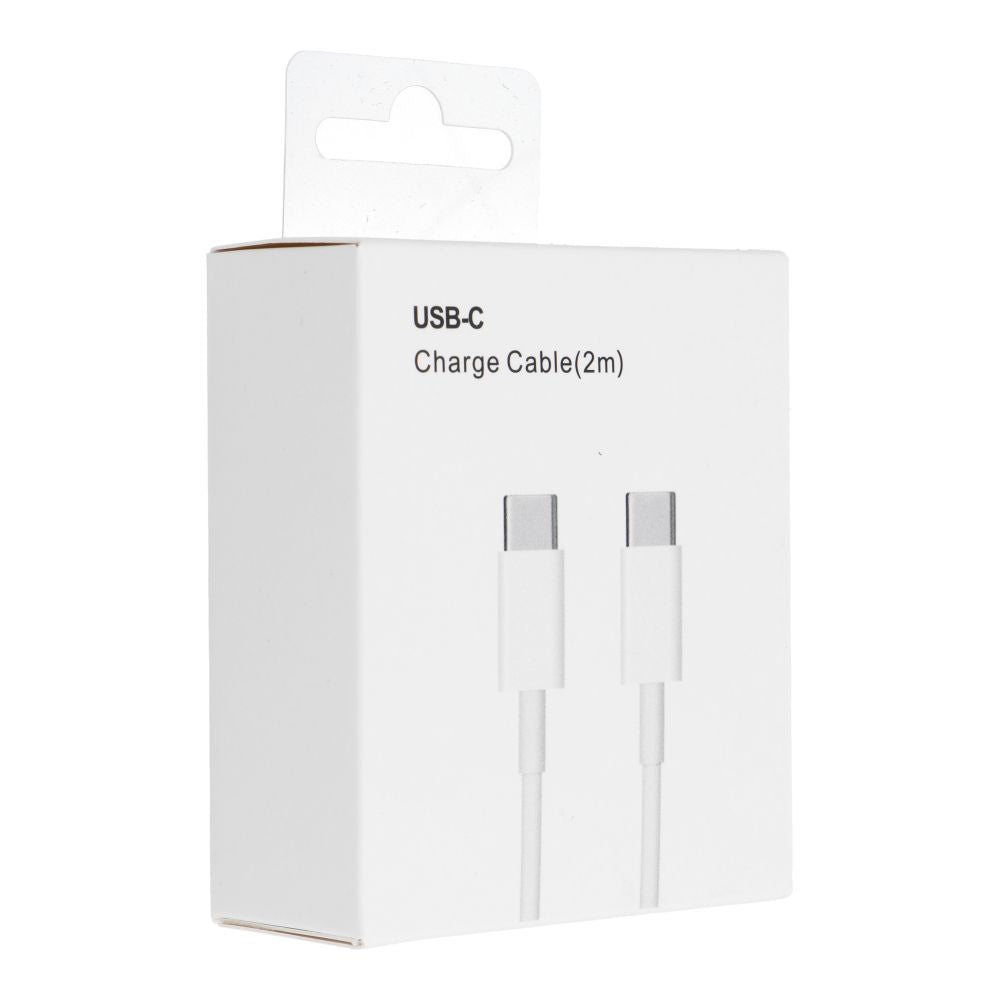 USB-C data- og opladningskabel - USB-C OEM USB-C HD26 Box, 30W, 2m, hvid