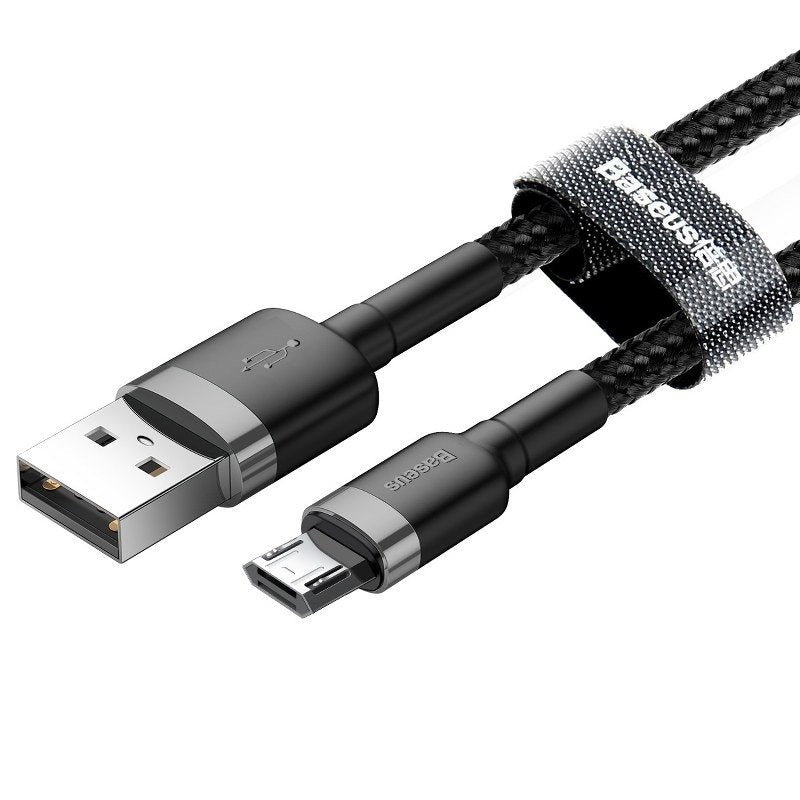 Data- og opladningskabel USB-A - microUSB Baseus Cafule, 18W, 0.5m, Grå CAMKLF-AG1