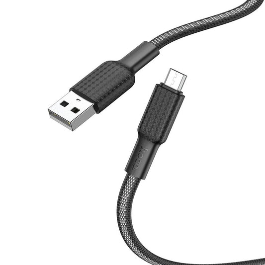 HOCO X69 USB-A - microUSB data- og opladningskabel, 18W, 1m, sort