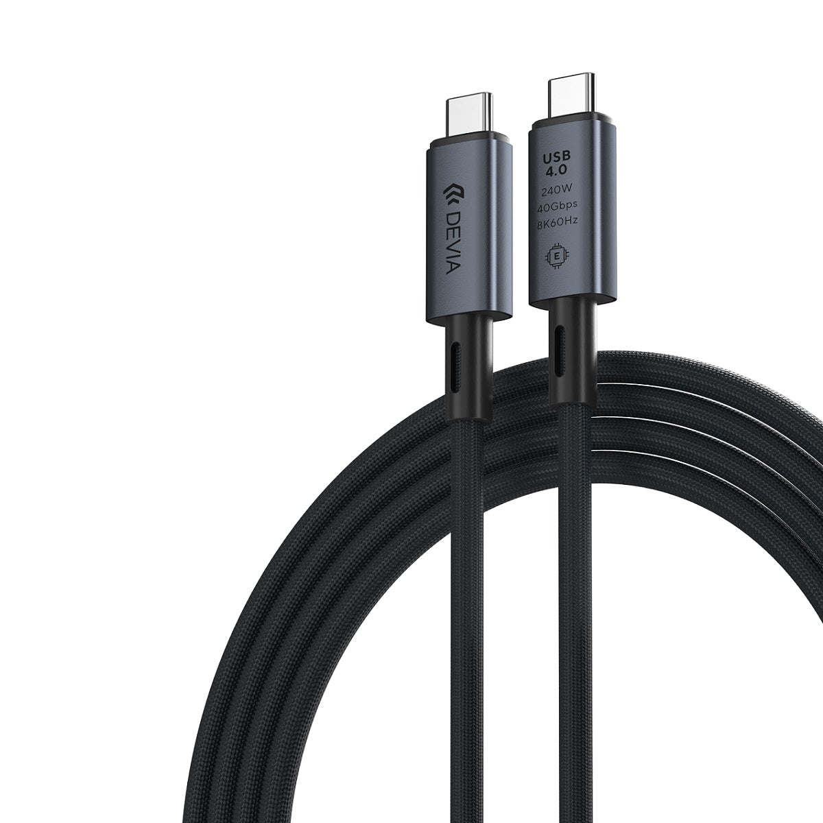 USB-C Data- og Opladningskabel - USB-C DEVIA EC641, 240W, 1m, Sort
