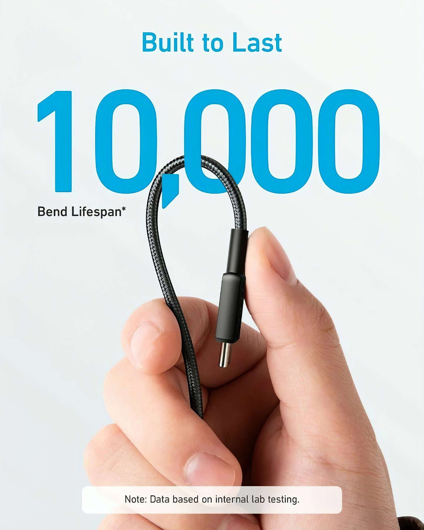 USB-C data- og opladningskabel - USB-C Anker 322, 60W, 0.9m, Sort A81F5G11