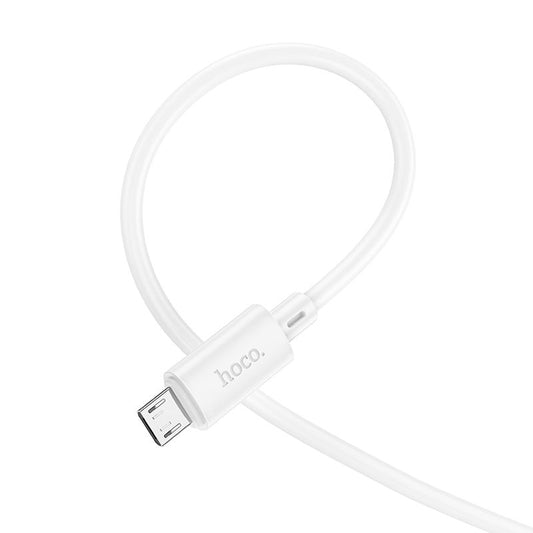 HOCO X88 USB-A - microUSB data- og opladningskabel, 18W, 1m, hvid