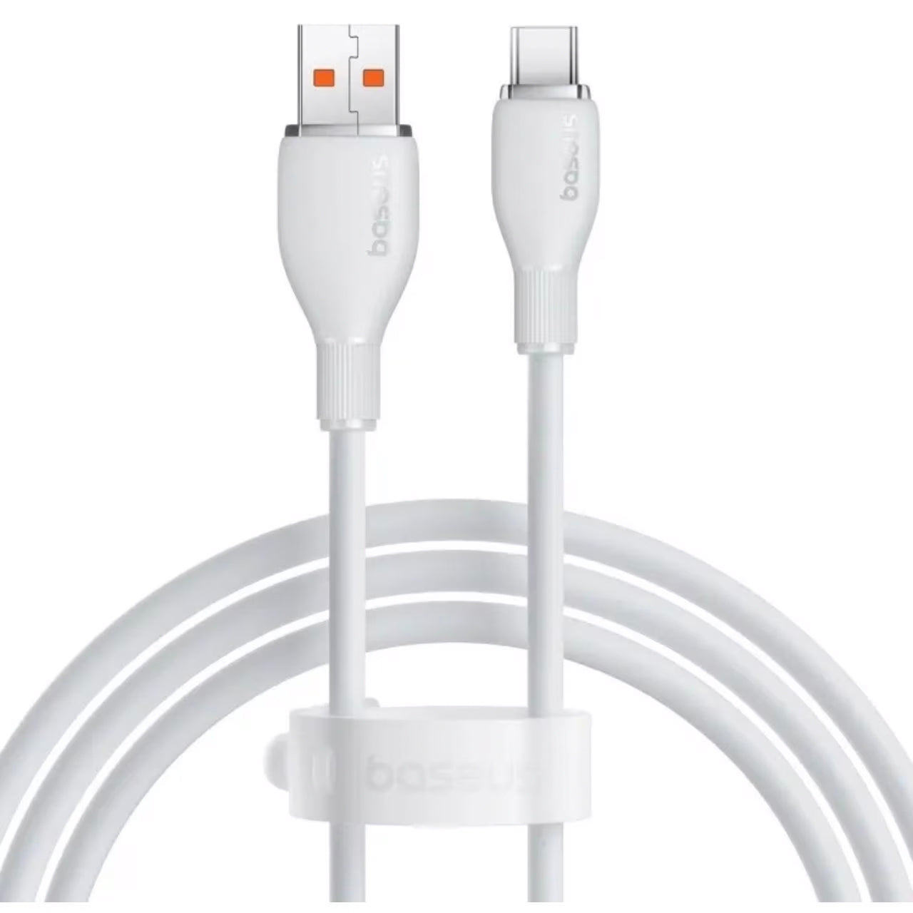 Data- og opladningskabel USB-A - USB-C Baseus Pudding, 100W, 2m, Hvid P10355703221-01