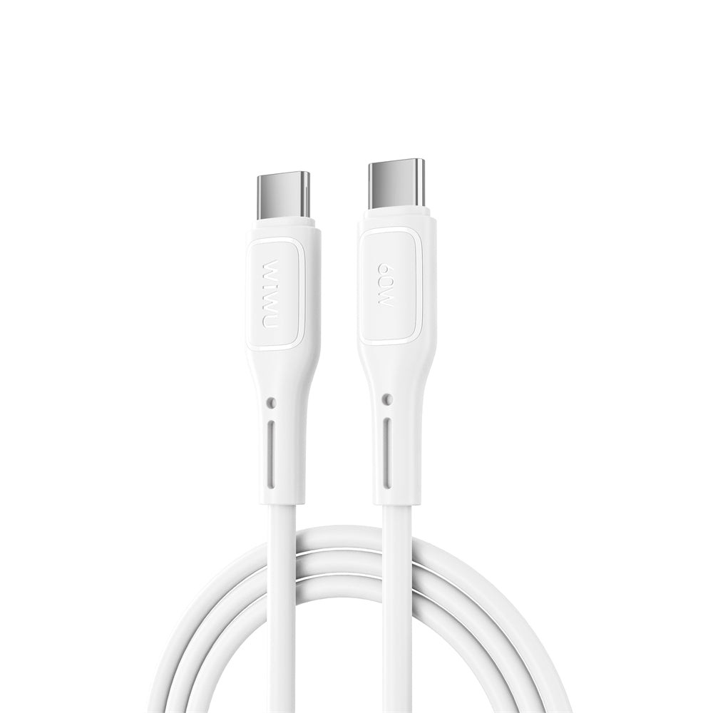 USB-C - USB-C data- og opladningskabel WiWu Wi-C043E Starlink, 60W, 1m, hvid