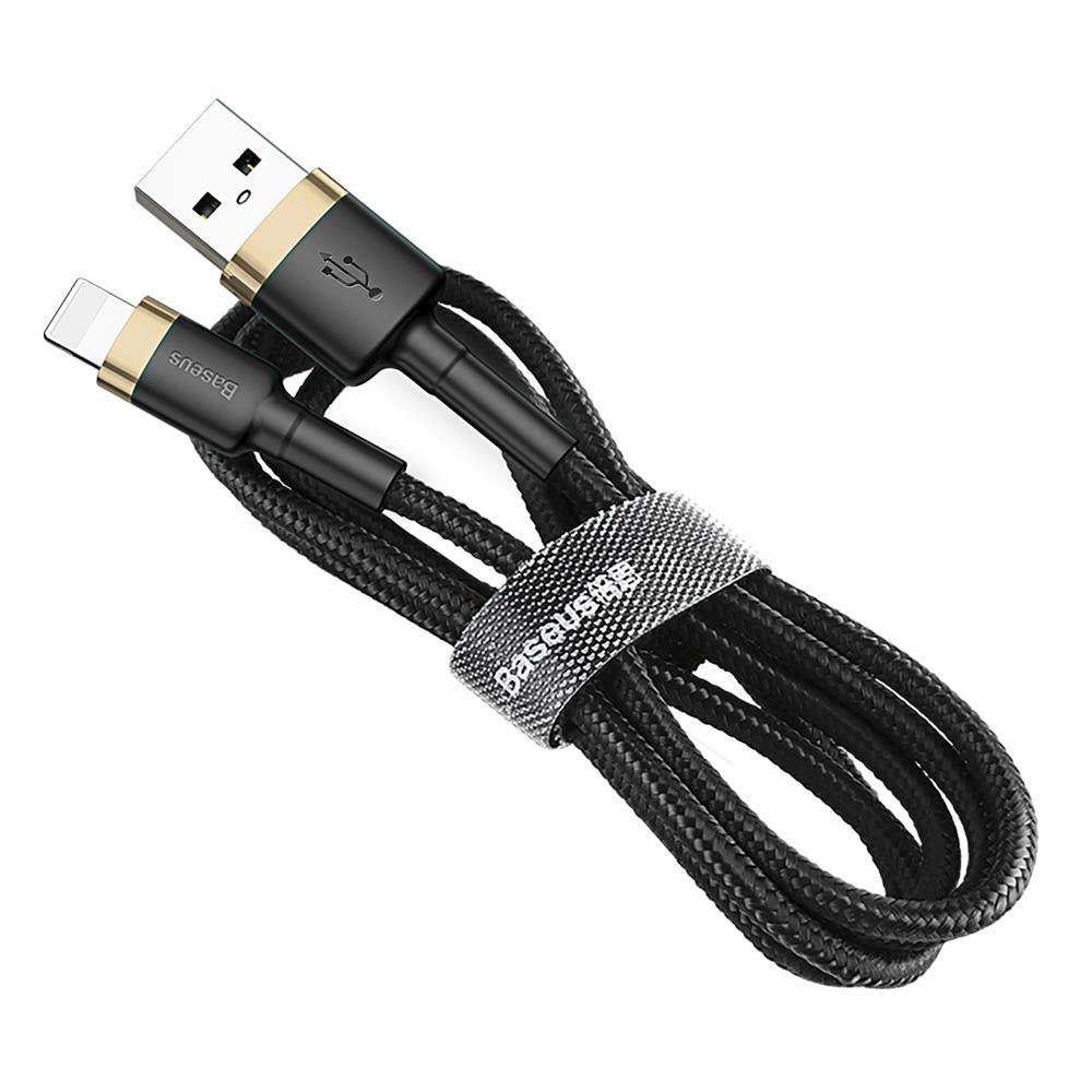 USB-A til Lightning data- og opladningskabel Baseus Cafule, 18W, 1m, Guld CALKLF-BV1