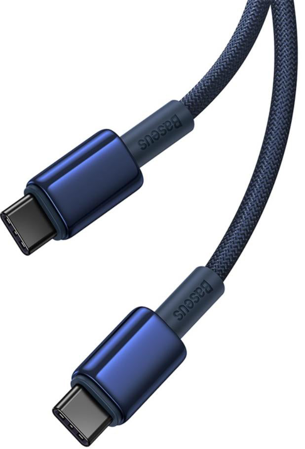 USB-C - USB-C Baseus Tungsten Gold data- og opladningskabel, 100W, 1m, Marineblå P10319800321-03