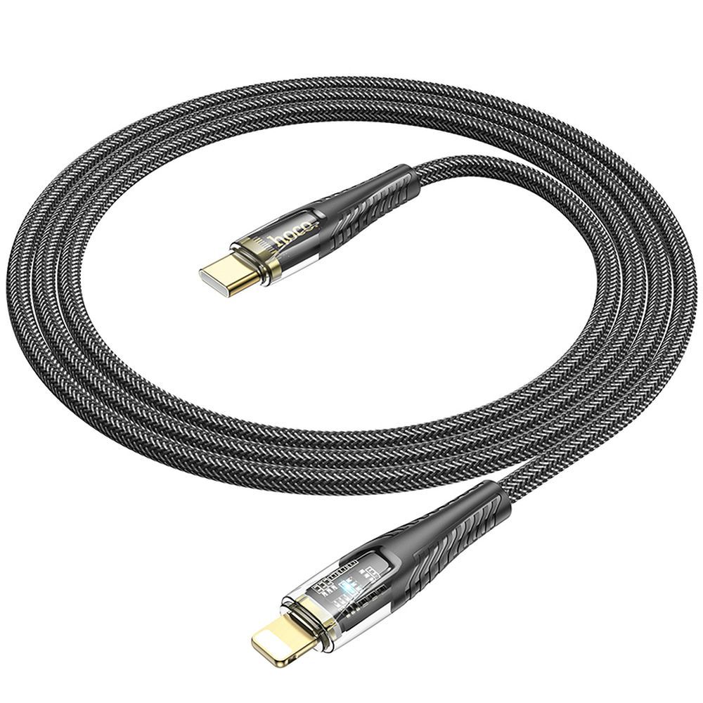 Data- og opladningskabel USB-C - Lightning HOCO U121, 27W, 1,2m, Sort