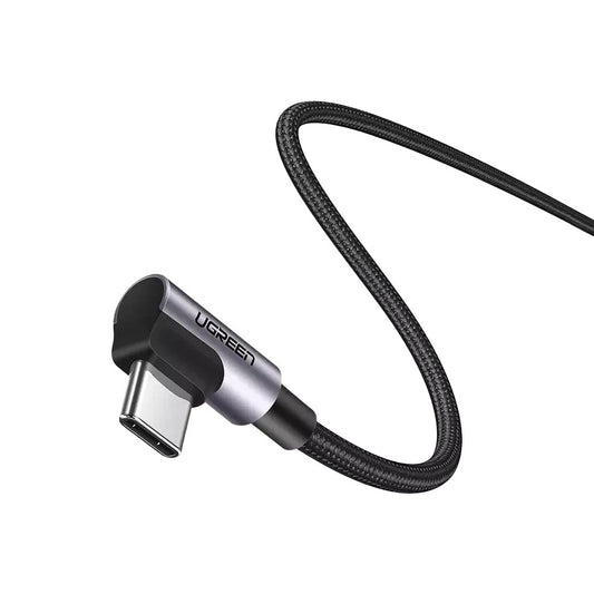 USB-C Data- og Opladningskabel - USB-C UGREEN US335 Angled, 100W, 2m, Sort